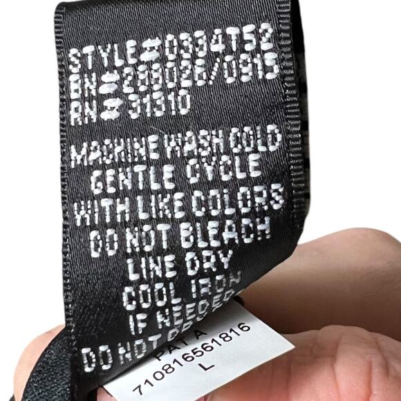 AB Studio Black White Colorblock Dress Dramatic Bell Sleeve Cocktail Party Sz L - Picture 11 of 11